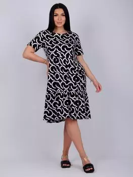 Жен. платье повседневное "Касадея" Антрацит р. 44