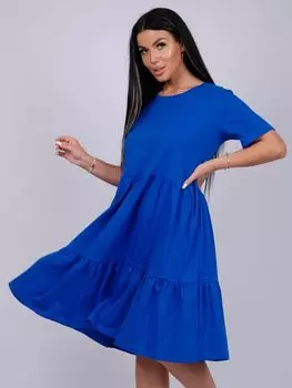 Жен. платье повседневное "Касадея" Васильковый р. 56