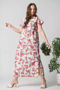 Жен. платье повседневное "Кострома Бордовый" р. 56