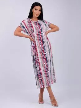 Жен. платье повседневное "Кристи" Красный р. 52