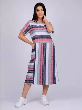 Жен. платье повседневное "Линда" Красный р. 58