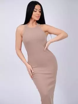 Жен. платье повседневное "Милана" Бежевый р. 40