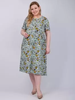 Жен. платье повседневное "Прованс" Оливковый р. 58