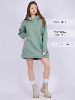 Жен. платье повседневное "Винтер" Оливковый р. 50