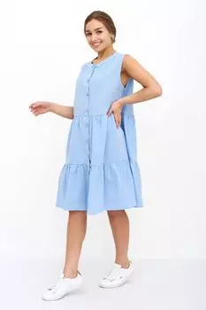 Жен. платье повседневное "Зарина" Голубой р. 50