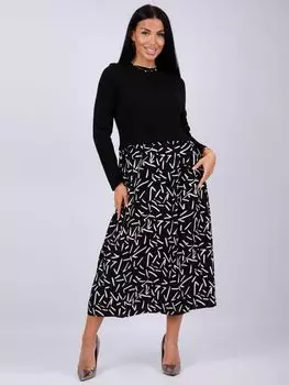 Жен. платье повседневное "Жаклин" Антрацит р. 52