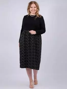Жен. платье повседневное "Жаклин" Черный р. 48