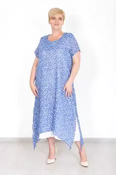 Жен. платье "Венера" Голубой р. 60