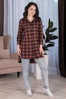 Жен. рубашка "арт. 19-0479 Шоколадный" р. 42