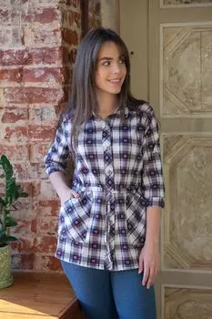 Жен. рубашка "Мария" Бежевый р. 46