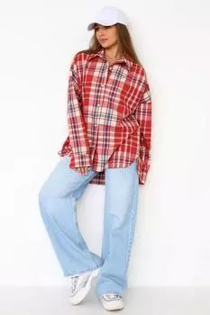 Жен. рубашка "Сторис" Красный р. 48-50