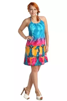 Жен. сарафан арт. 16-0021 Бирюзовый р. 42