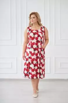 Жен. сарафан "арт. 19-0178 Красный" р. 48