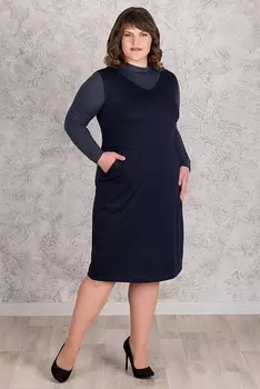 Жен. сарафан арт. 19-0497 Темно-синий р. 56