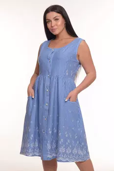 Жен. сарафан "арт. 23-0295 Голубой" р. 46