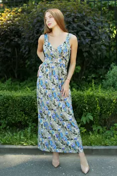 Жен. сарафан "Эльза" Голубой р. 58