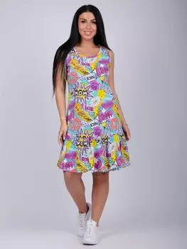 Жен. сарафан "Комикс" Фиолетовый р. 42