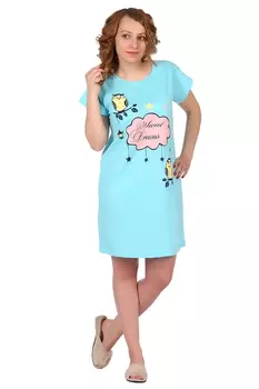 Жен. сорочка арт. 16-0309 Светло-бирюзовый р. 58