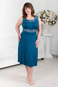 Жен. сорочка арт. 19-0234 Петроль р. 56