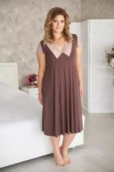 Жен. сорочка ночная "арт. 19-0406 Капучино" р. 48