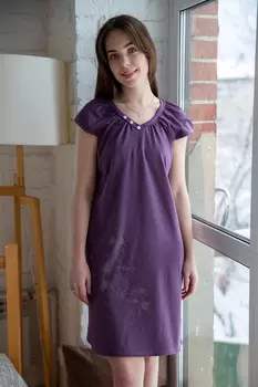 Жен. сорочка "Нежность" Фиолетовый р. 54