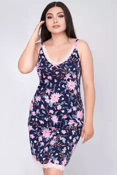 Жен. сорочка ночная "арт. 19-0840 Темно-синий" р. 48