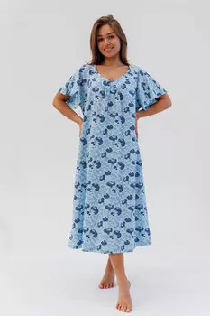 Жен. сорочка ночная арт. 23-0385 Голубой р. 58