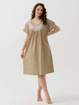 Жен. сорочка ночная "Цветочек" Бежевый р. 50