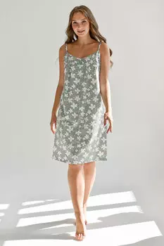 Жен. сорочка ночная "Полянка" Графит р. 44