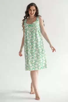 Жен. сорочка ночная "Полянка" Светло-зеленый р. 46