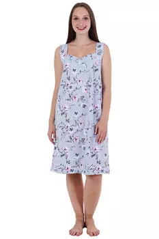 Жен. сорочка "Полянка" Голубой р. 56