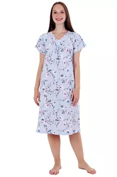 Жен. сорочка ночная "Полянка Голубой" р. 60