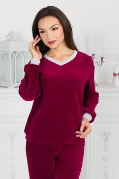 Жен. свитшот арт. 19-0373 Вишневый р. 52