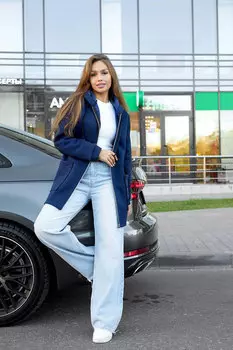 Жен. толстовка "Алина" Синий р. 52