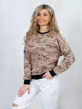 Жен. толстовка арт. 16-0747 Бежевый р. 50