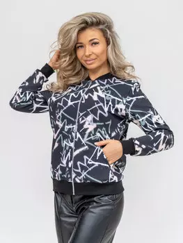 Жен. толстовка арт. 16-0848 Черный р. 52