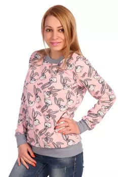 Жен. толстовка арт. 17-0008 Розовый р. 48
