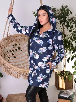 Жен. толстовка "арт. 17-0117 Синий" р. 50