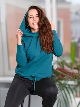 Жен. толстовка "арт. 17-0159 Петроль" р. 50