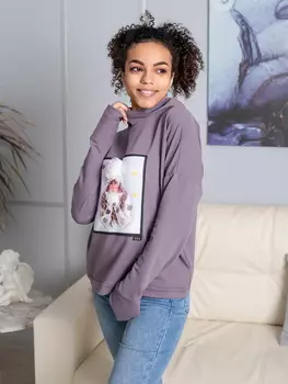 Жен. толстовка "арт. 17-0272 Серый" р. 48