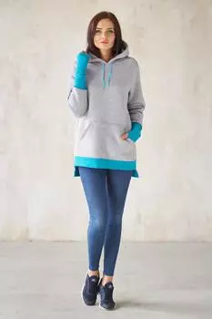 Жен. толстовка "арт. 19-0207 Серый" р. 50