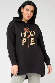 Жен. толстовка "арт. 19-0571 Черный" р. 52