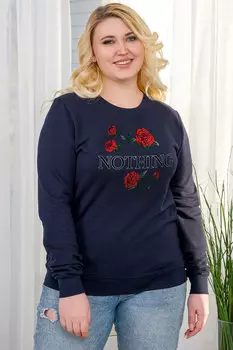 Жен. толстовка арт. 19-0746 Темно-синий р. 48