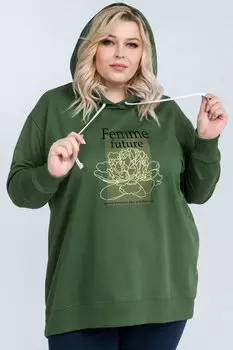 Жен. толстовка арт. 19-0815 Хаки р. 50