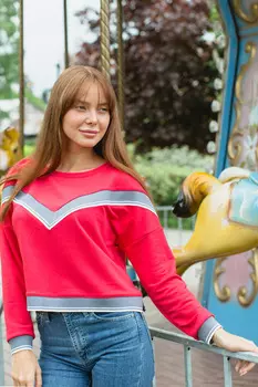 Жен. толстовка "Греция" Малиновый р. 50