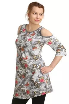 Жен. туника "арт. 16-0142 Серый" р. 42