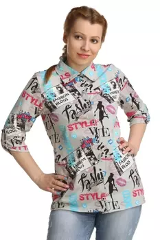 Жен. туника арт. 16-0150 Серый р. 56