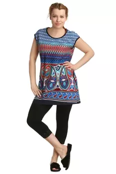 Жен. туника арт. 16-0163 Синий р. 52