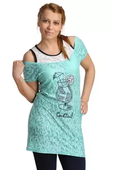 Жен. туника арт. 16-0195 Зеленый р. 50