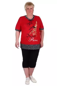 Жен. туника арт. 16-0325 Красный р. 62